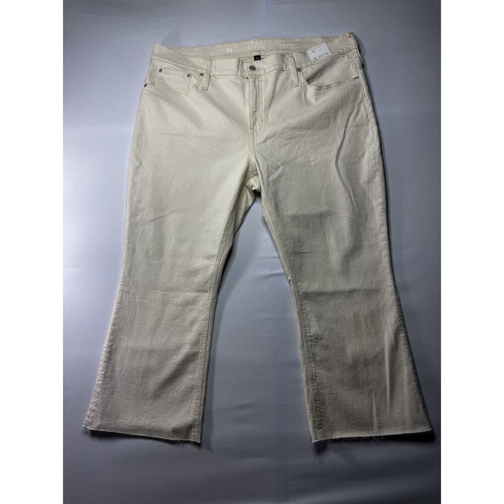 NWT J. Crew Women's Cream 9" Demi Boot Crop Denim Jeans - Size 35x25*